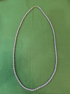 Blue and Silver Rope Twist Necklace for Women